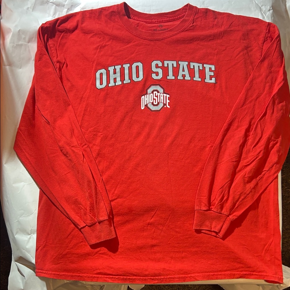 Ohio State Red Long Sleeve Tee